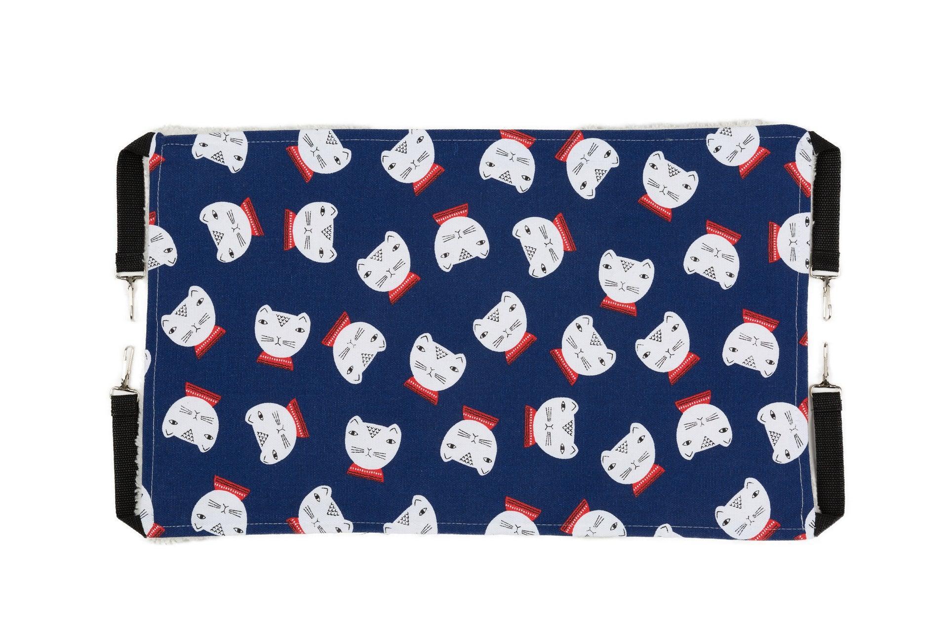 Cozy Haven cat hammock in stylish cloth pattern, a hanging elevated nest for indoor cats — view 3