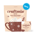 Cozy hot chocolate mix 12-pack by Craftmix, rich cocoa powder in individual serving packets