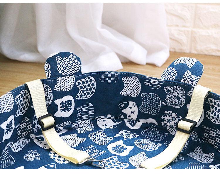 CozyCat cotton cat hammock bed in a square fabric design for comfortable feline window lounging — view 3