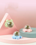 Crabnip interactive spinning ball cat toy in durable colorful plastic with hidden catnip pouch