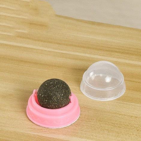 Crabnip interactive spinning ball cat toy in durable colorful plastic with hidden catnip pouch — view 5