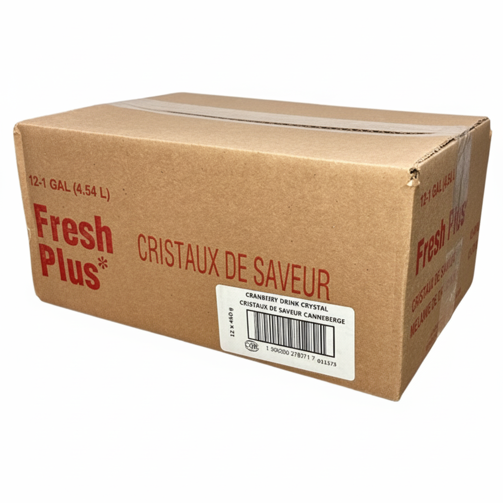 Case of twelve cranberry drink and slushie mix crystal pouches for cold beverages. — view 2
