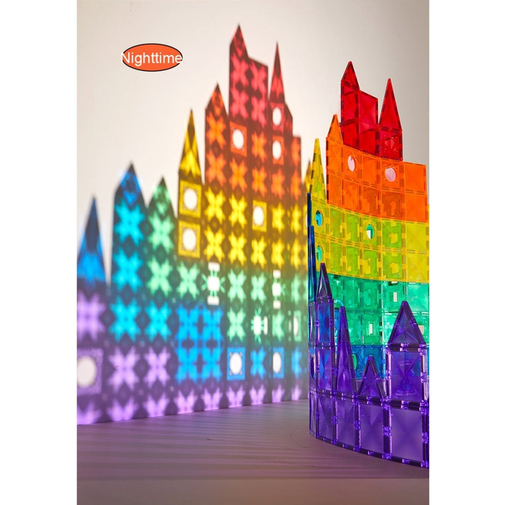 Creative Pack 100pcs Rainbow Magnetic Tiles-2