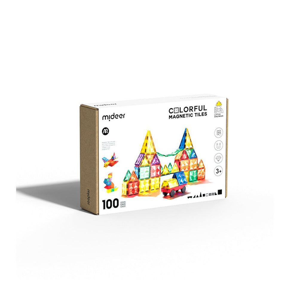 Creative Pack 100pcs Rainbow Magnetic Tiles-0