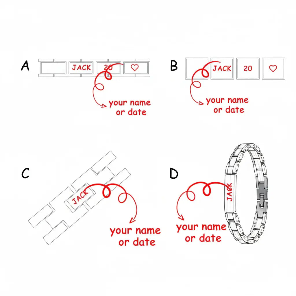 Custom engraved wooden couple's bracelet with a sleek adjustable steel clasp and natural wood finish — view 3