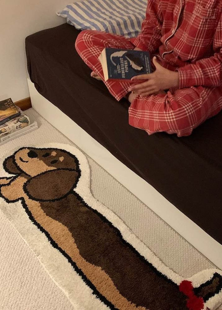 Ultra soft whimsical dachshund dog runner rug in a plush finish for hallways and bedrooms — view 4