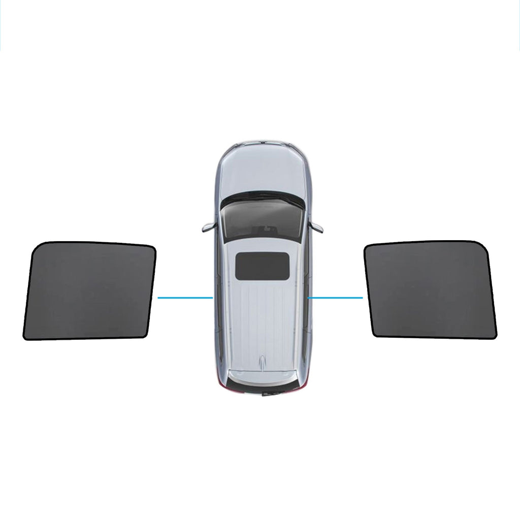 Black magnetic mesh car window sun shade installed on a Volvo XC40 front window — view 2