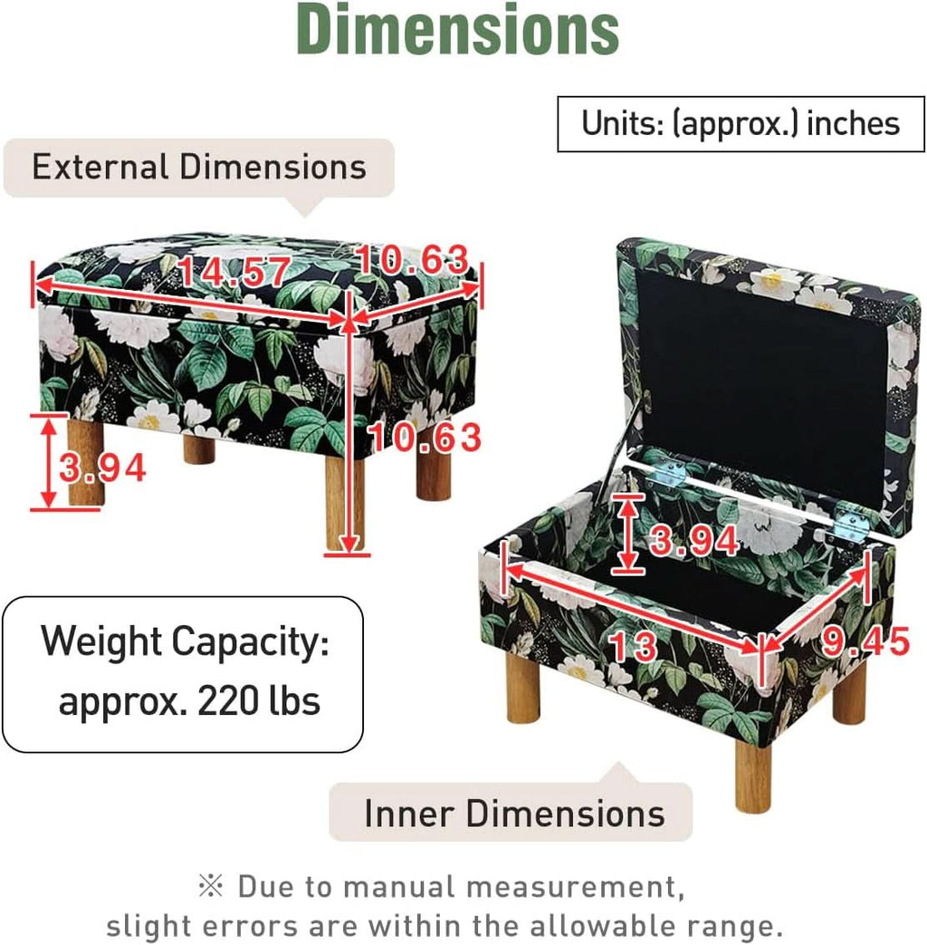Multifunctional storage ottoman with hidden lid neutral fabric cushioned footrest for living room organization — view 2