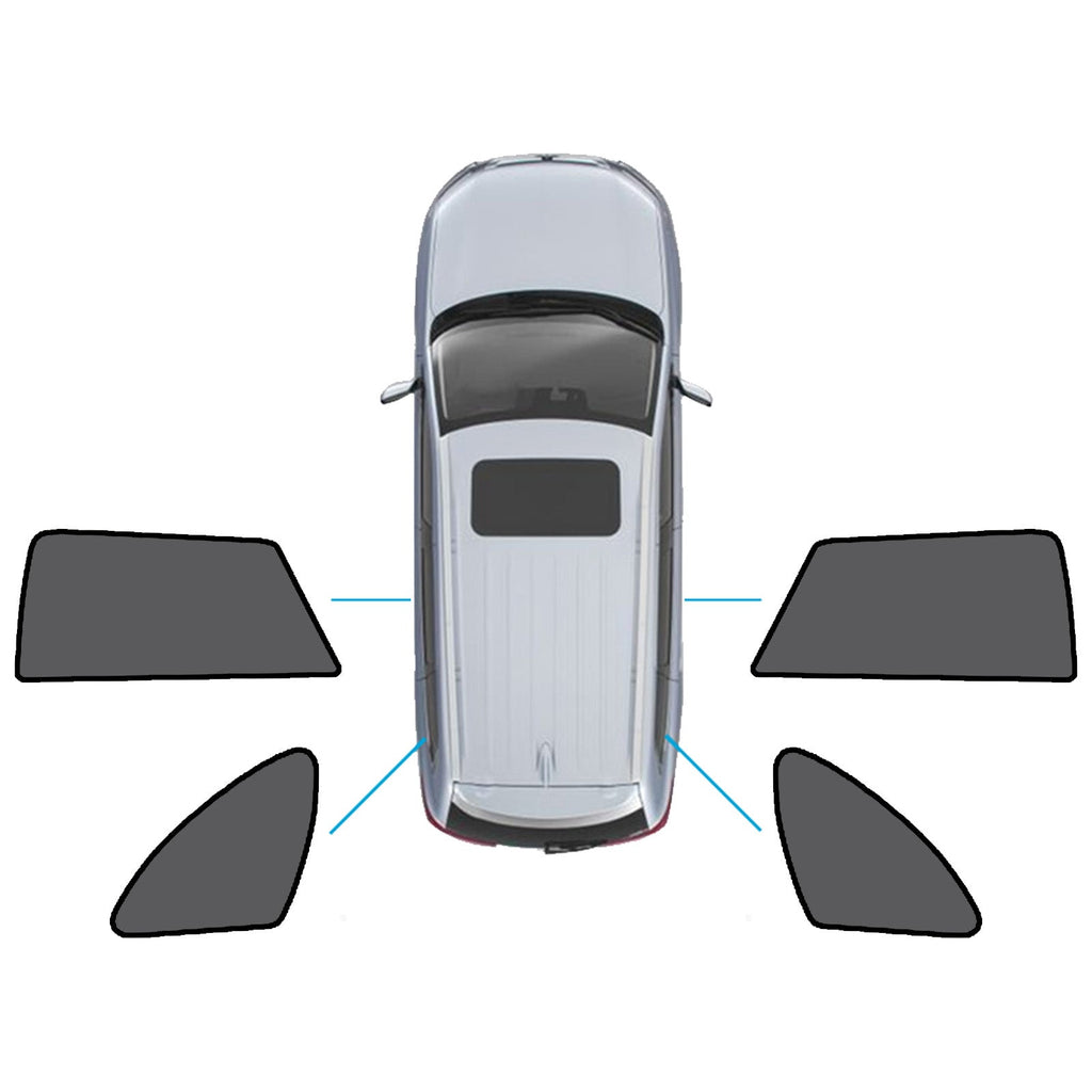 Magnetic mesh car window shade installed on a Subaru Outback blocking sunlight and UV rays — view 4