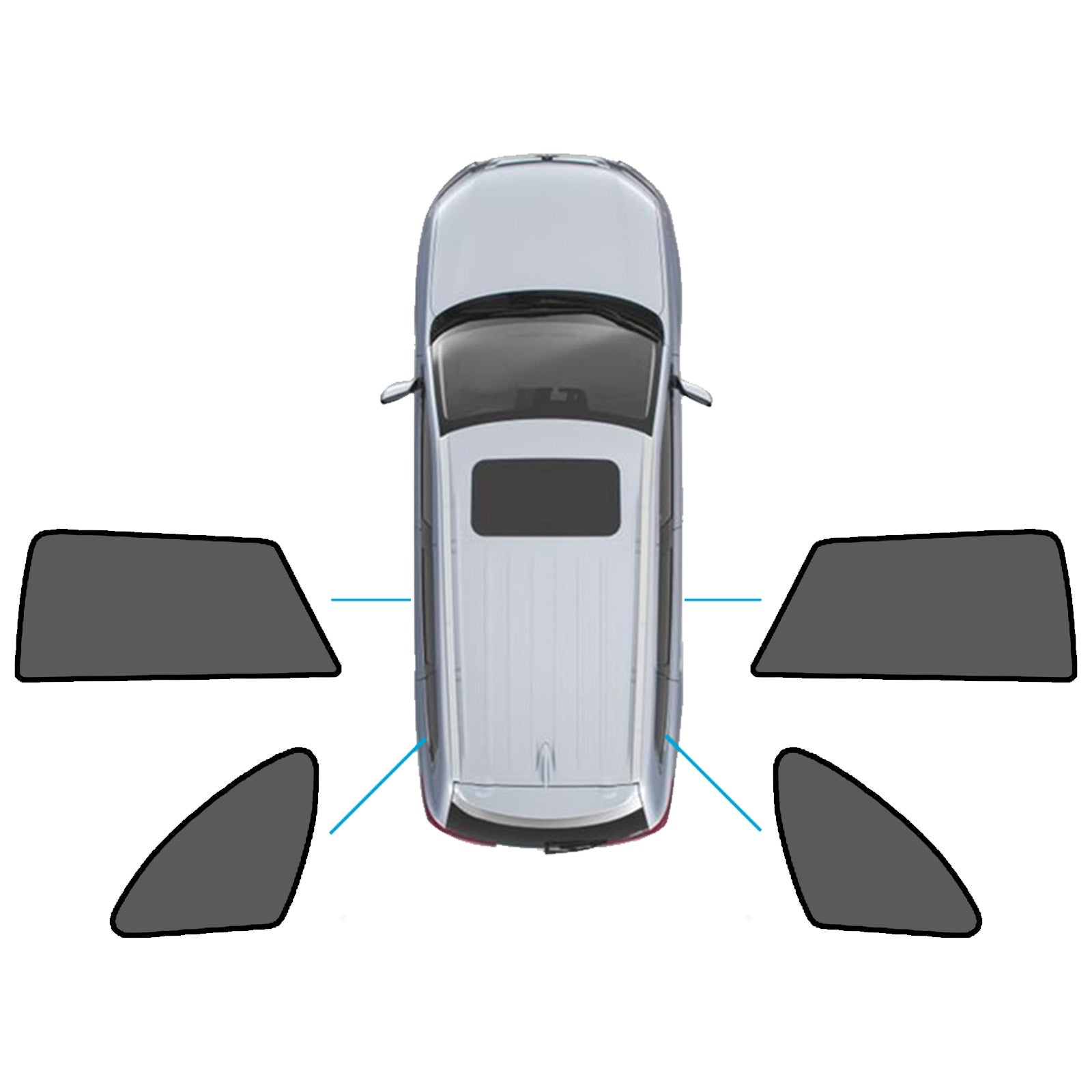 Magnetic mesh car window shade installed on a Subaru Outback blocking sunlight and UV rays — view 4