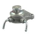 Heavy duty metal diesel fuel primer pump assembly with mounting bracket and hose connections