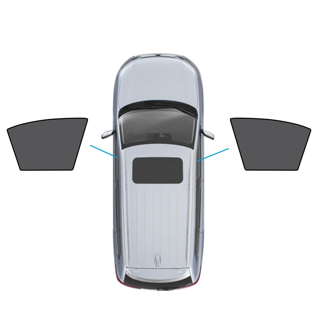 Black synthetic magnetic car window shades installed on a Mazda 6 vehicle door