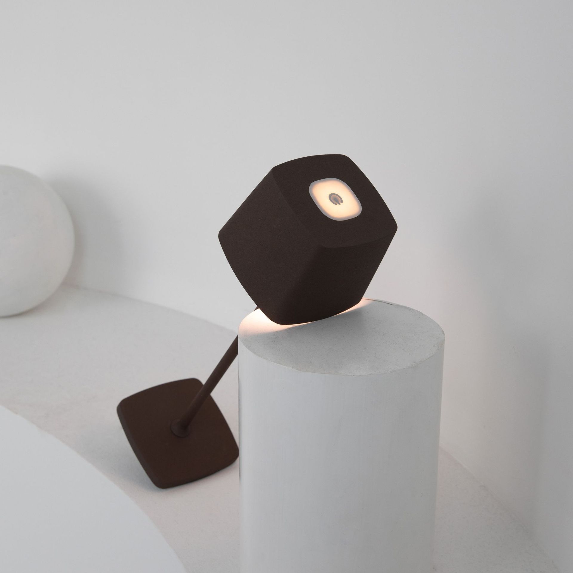 Minimalist aluminum alloy rechargeable LED desk lamp featuring a sleek cordless design for modern living spaces — view 5