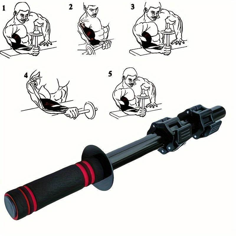 Black adjustable dumbbell handles made of solid iron for arm and forearm strength training at home. — view 4