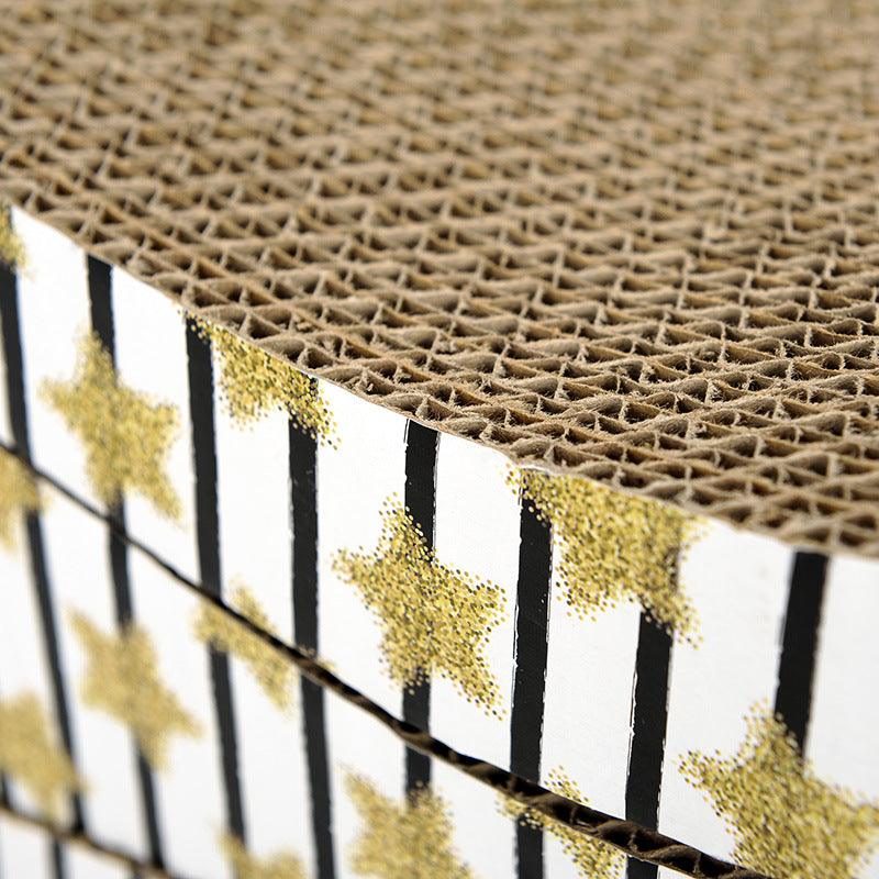 Modern wooden cat scratching board and lounge bed with crumb-free design on a clean floor — view 2