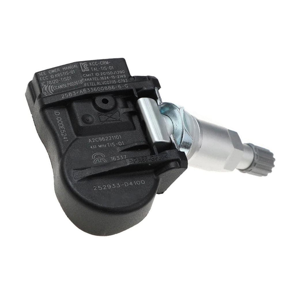 Set of four black TPMS tire pressure sensors for Hyundai and Kia vehicles — view 4