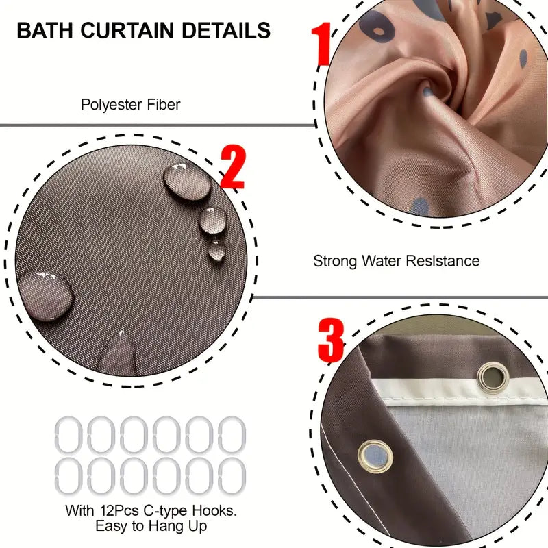 4-piece Christmas snowman shower curtain set with bath mat, U-shape rug, and toilet lid cover. — view 4