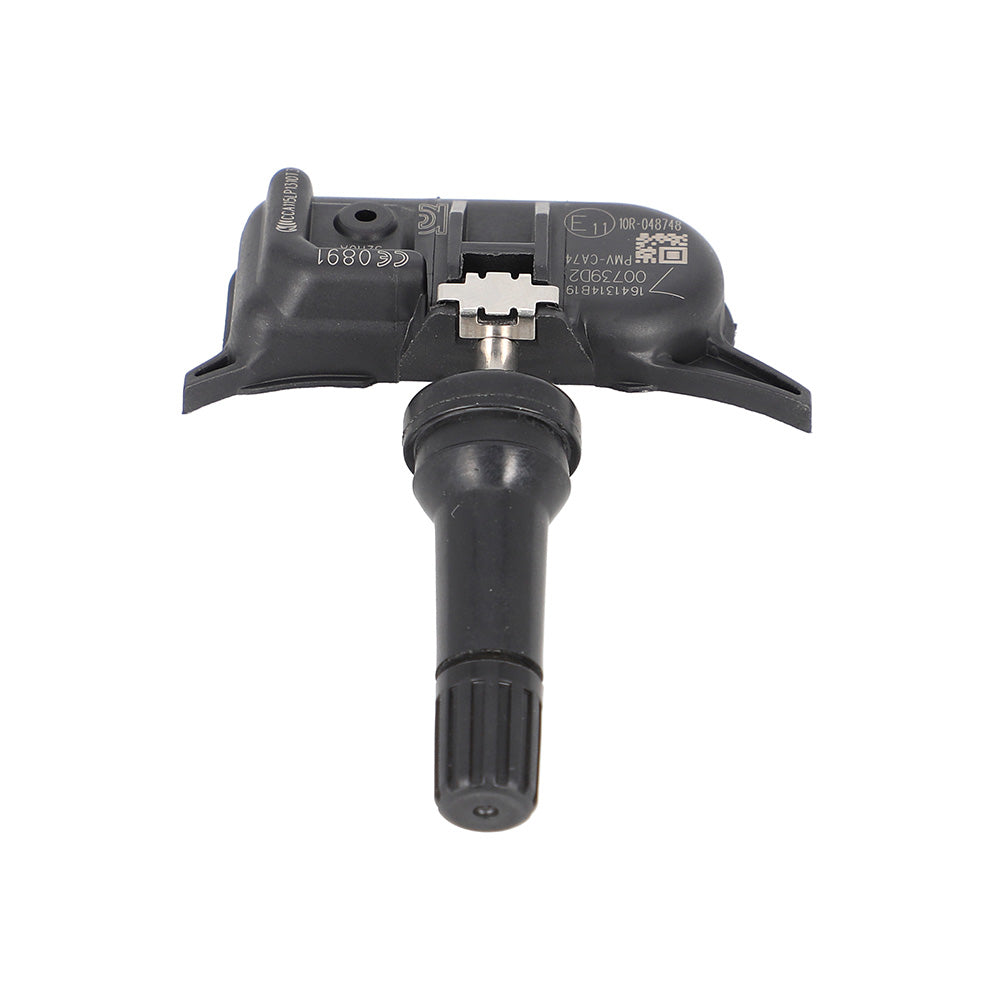 Tyre pressure sensor replacement set of four with black modules and metal valve stems — view 4