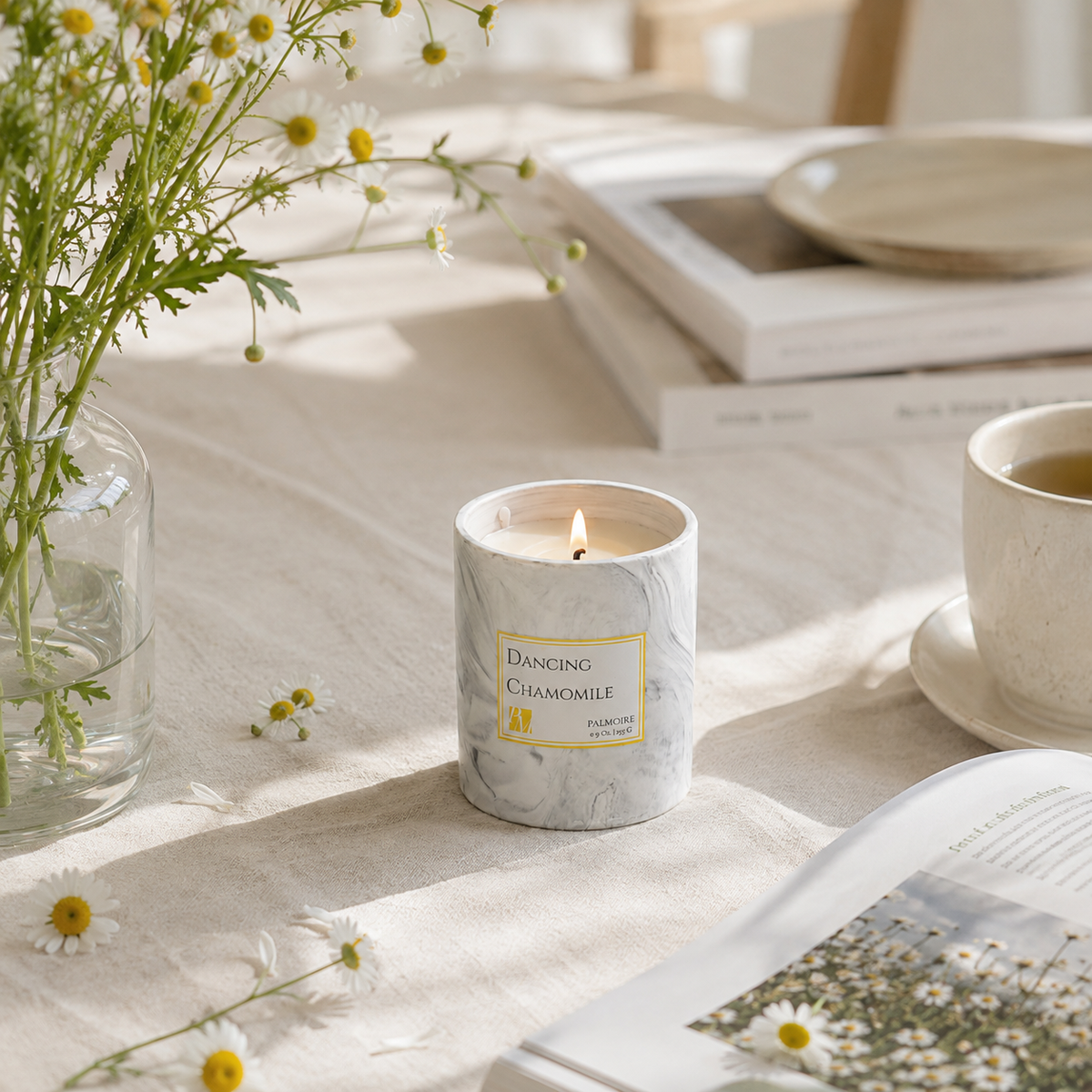 Dancing Chamomile Soy Wax Candle-3