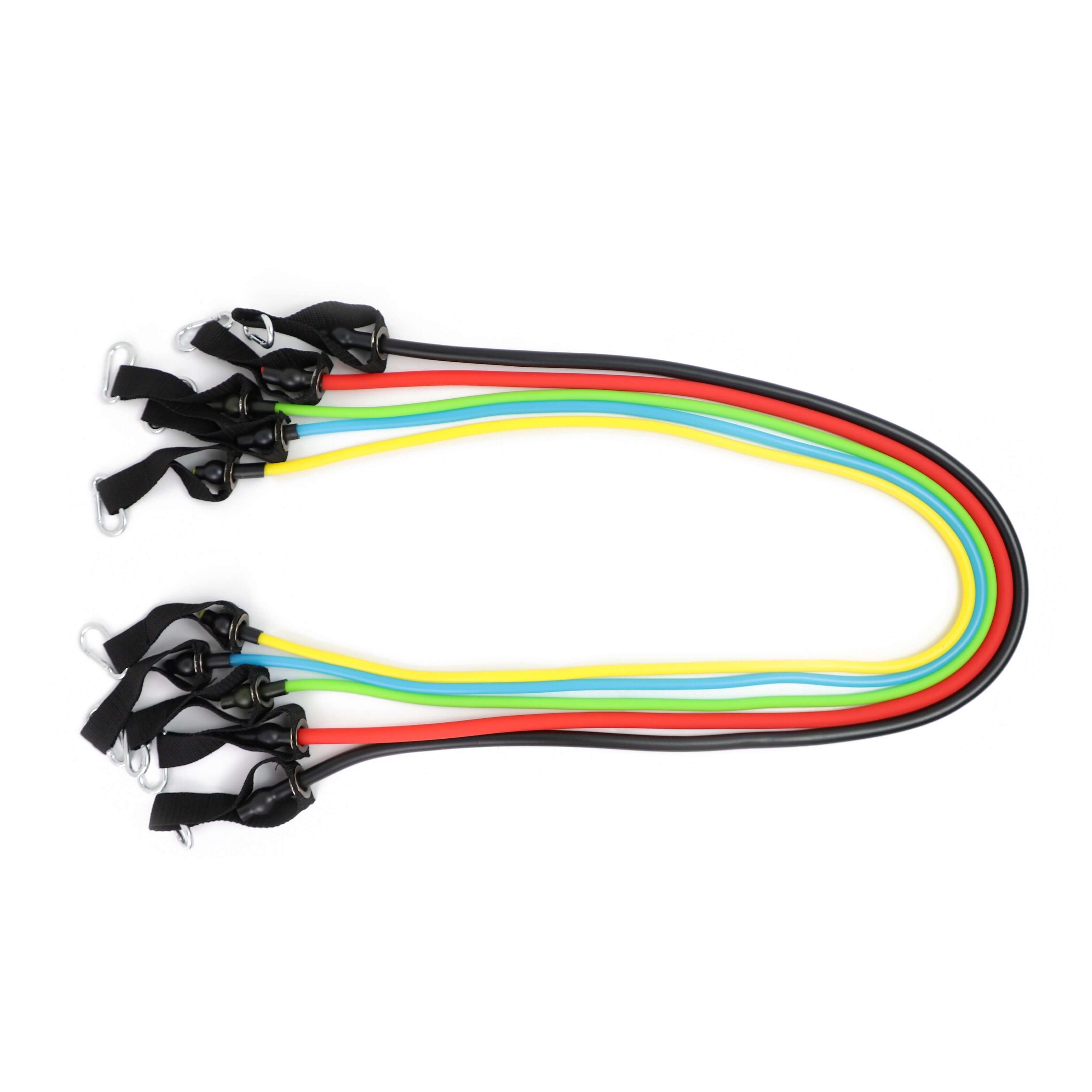 Maji Sports 11-piece max resistance tube kit with color-coded bands, handles, straps, and carry bag — view 2