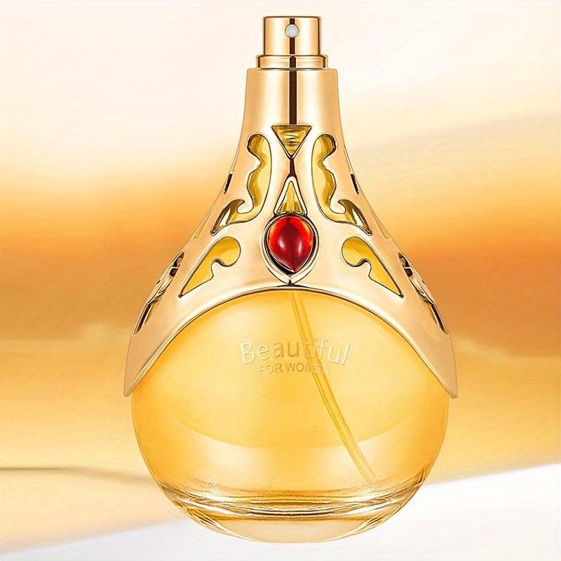 Luxurious golden bottle of floral and citrus women's perfume featuring jasmine and ylang notes. — view 4