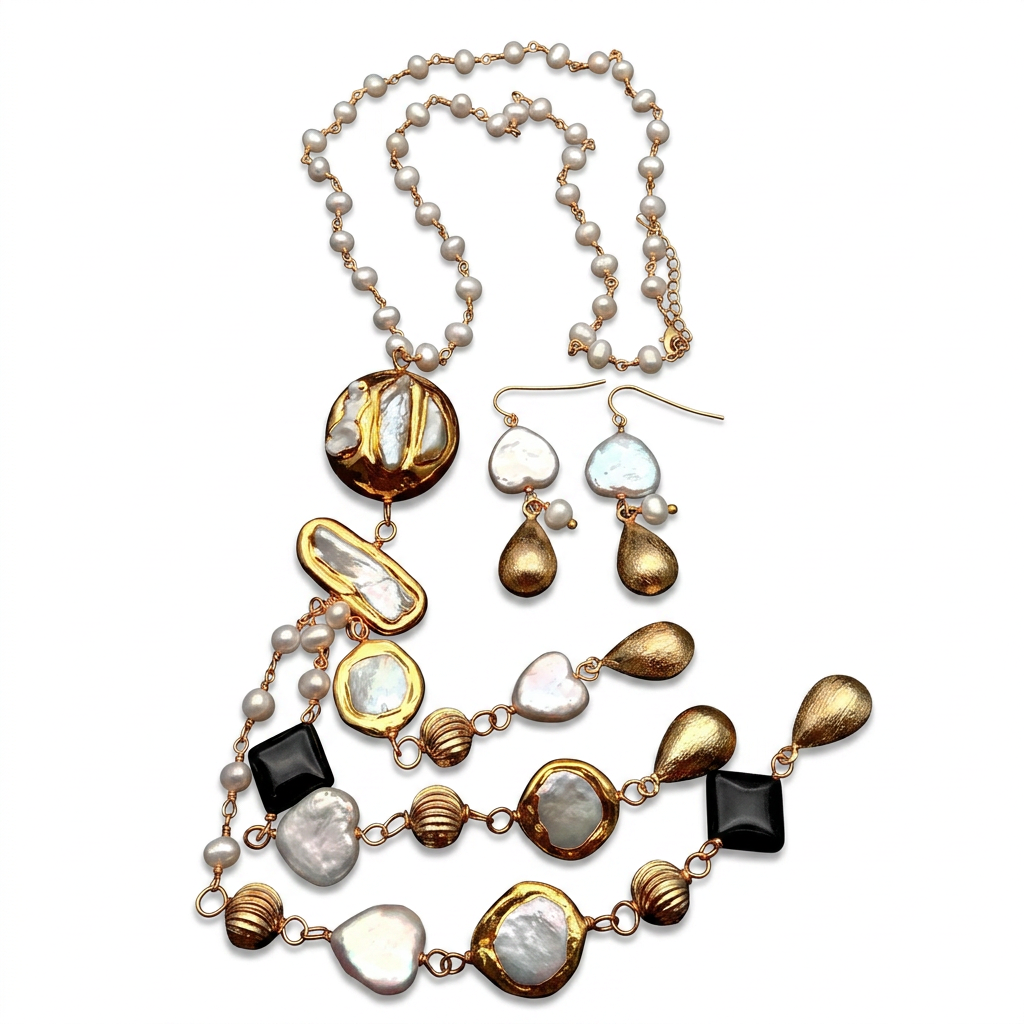 Divine Freshwater Pearl Tassel Necklace-2