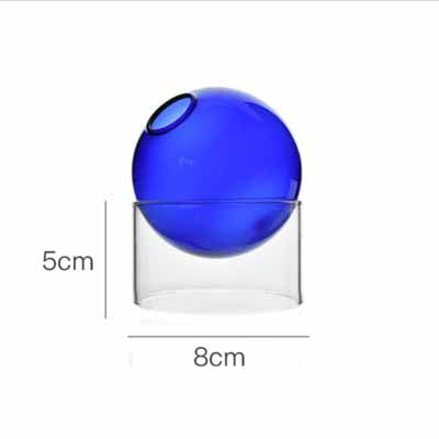 Nordic colored bubble glass vase, handcrafted modern decorative centerpiece for living room and tabletop floral arrangements — view 4