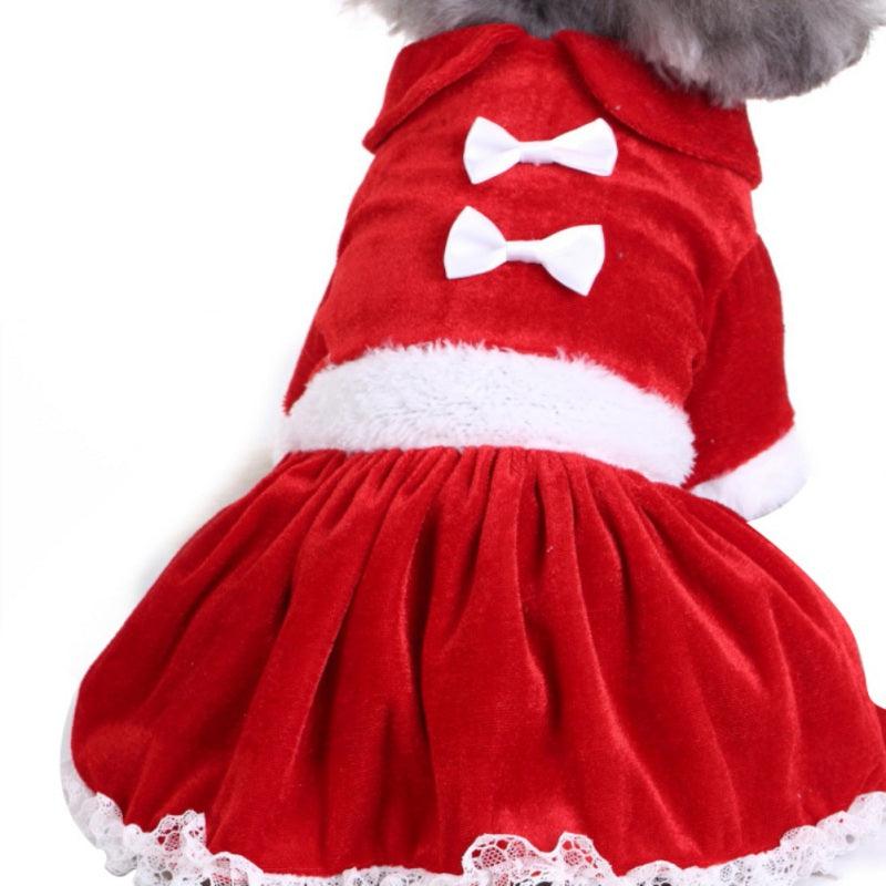 Festive Christmas dog costume in vibrant holiday designs made from premium soft polyester fabric — view 5