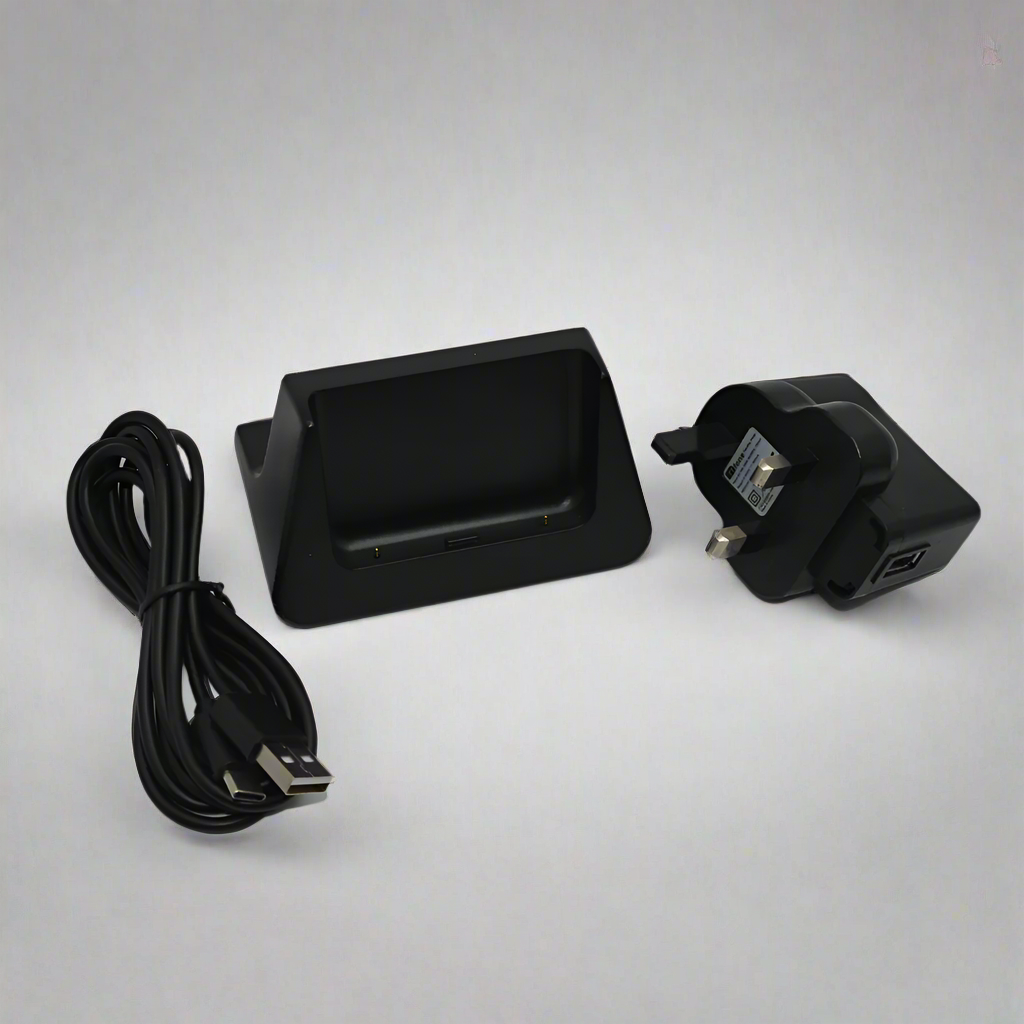 Black TTfone TT660 spare docking cradle desktop charger stand for mobile phones. — view 2
