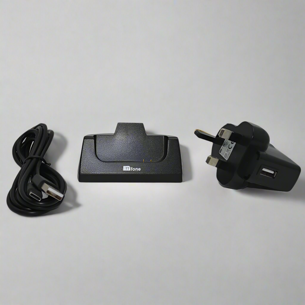 TTfone spare docking cradle desktop charger stand in black for TT760 mobile phone — view 4