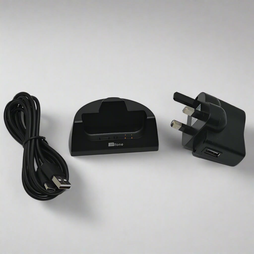 TTfone spare docking cradle desktop charger stand in black for TT760 mobile phone — view 5