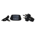 TTfone desktop charging dock stand for mobile phones in durable black plastic on flat surface