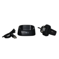 Black desktop charging docking cradle stand for Titan TT950 mobile phone with stable base