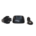 Black desktop docking cradle and charging stand for TT970 mobile phone
