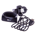 Black desktop charging dock cradle stand for TT190 mobile phone with charging pins