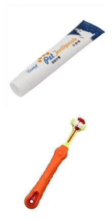 75g tube of dog toothpaste in beef or vanilla flavor for pet dental care — view 2