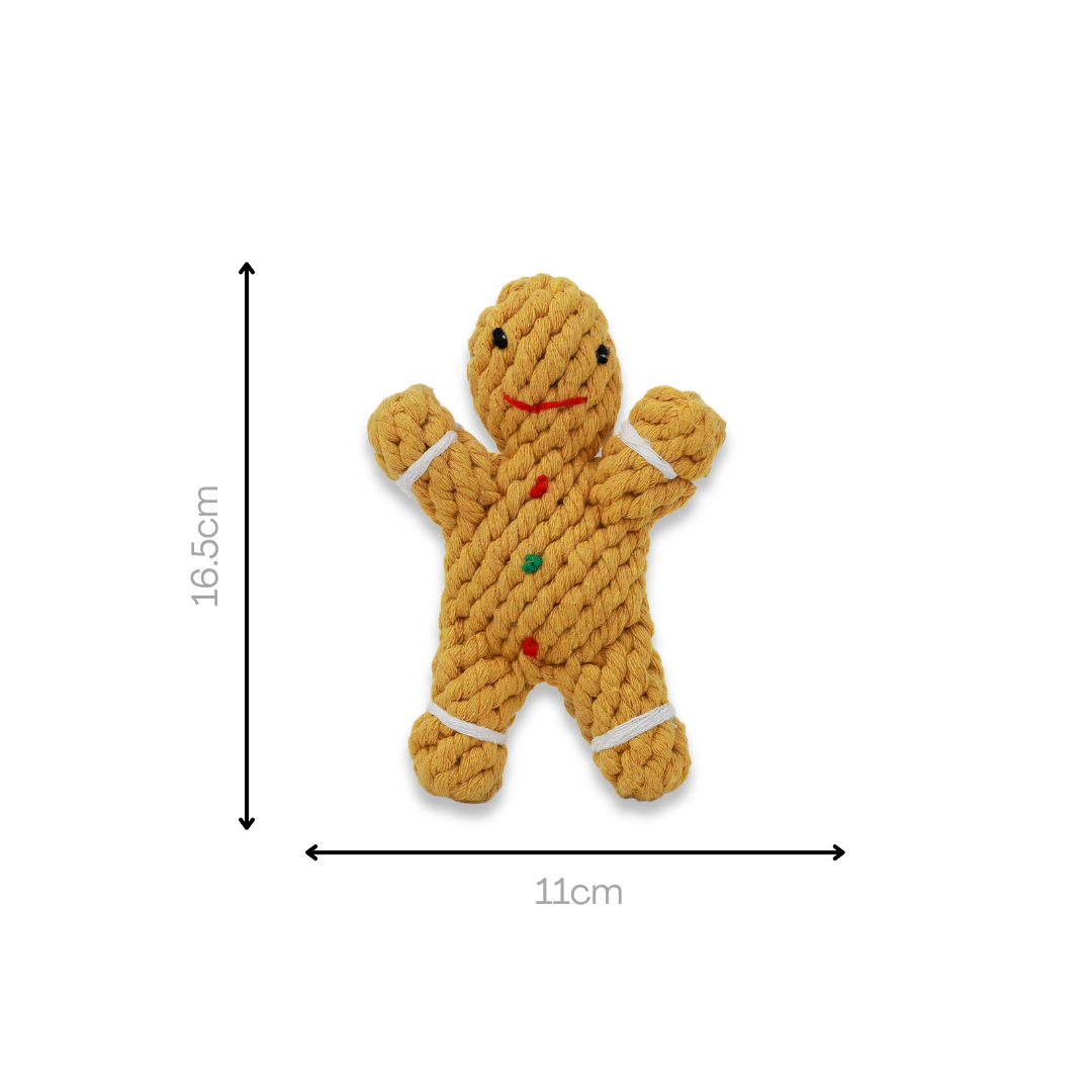 Gingerbread Man Rope Toy-3