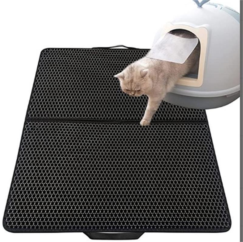 Double-layered honeycomb EVA foam cat litter mat for trapping stray litter — view 4