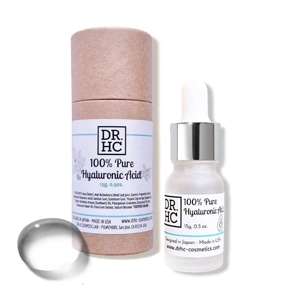 DR.HC 100% pure hyaluronic acid serum bottle with dropper for anti-aging and facial hydration — view 2