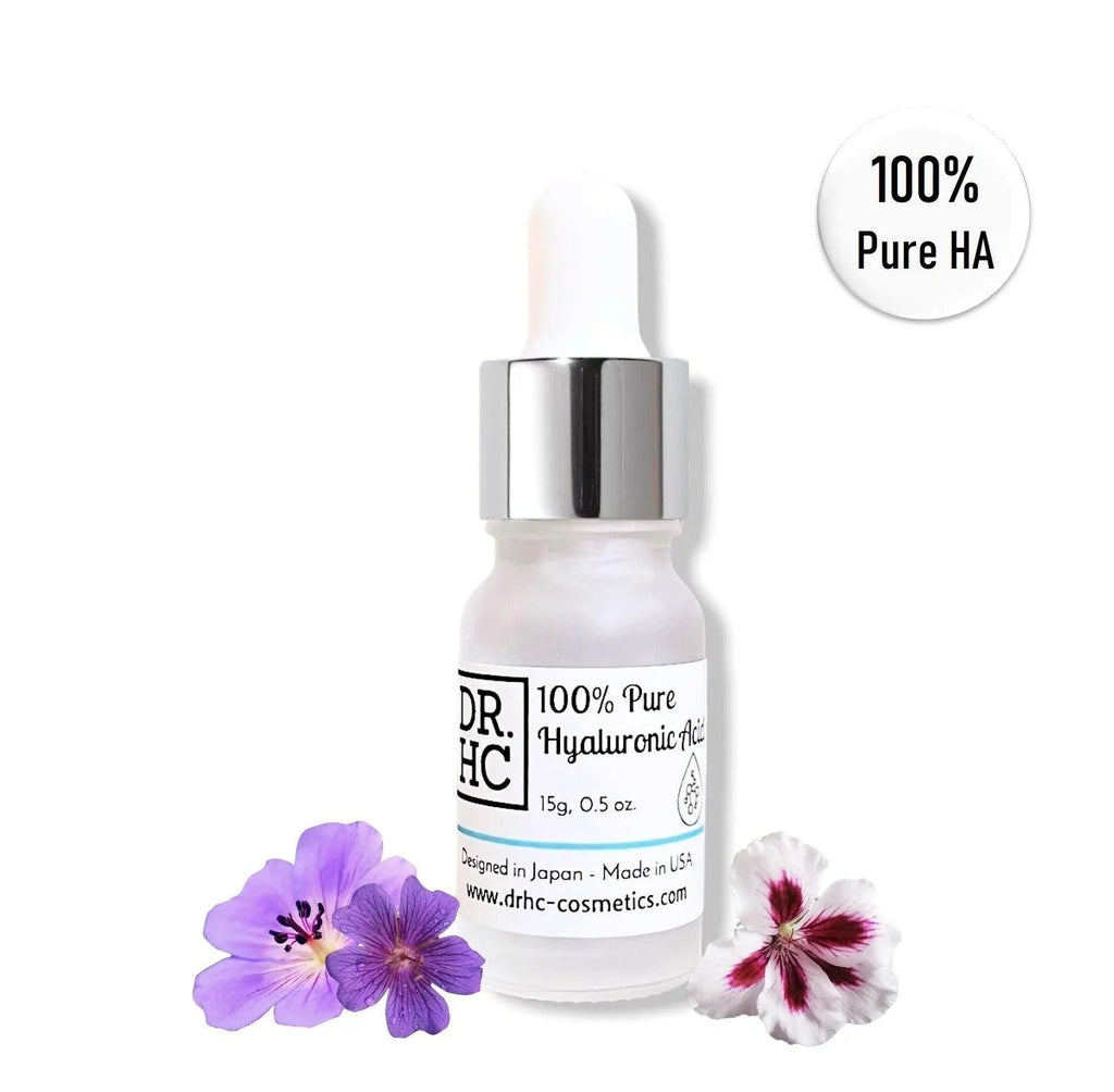 DR.HC 100% pure hyaluronic acid serum bottle with dropper for anti-aging and facial hydration — view 3