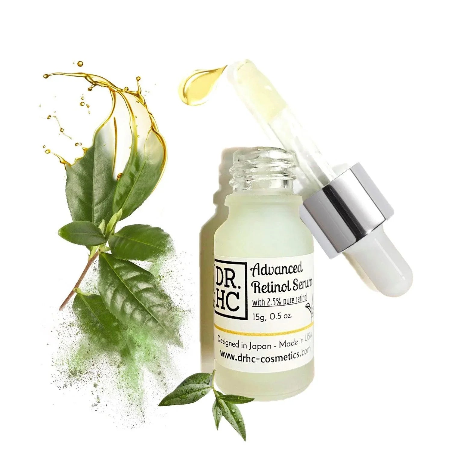 DR.HC advanced retinol serum bottle, premium anti-aging face treatment for clearing acne and brightening skin — view 4