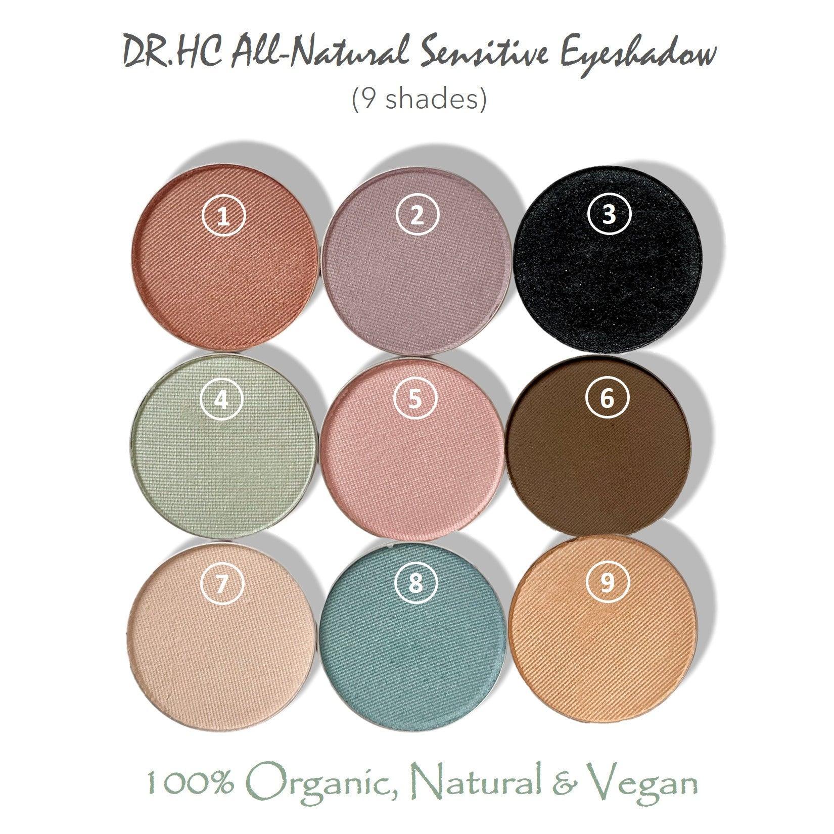 DR.HC all-natural sensitive mineral eyeshadow powder container available in nine different shades — view 2
