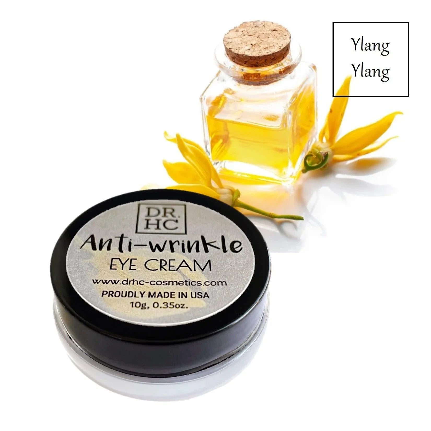 DR.HC anti-wrinkle eye cream jar with organic botanical ingredients for dark circles and anti-aging — view 4