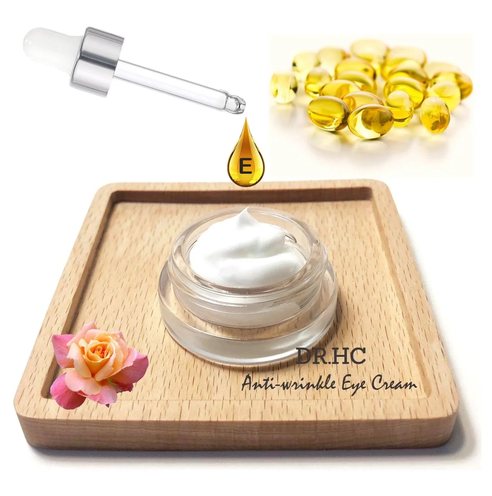 DR.HC anti-wrinkle eye cream jar with organic botanical ingredients for dark circles and anti-aging — view 5