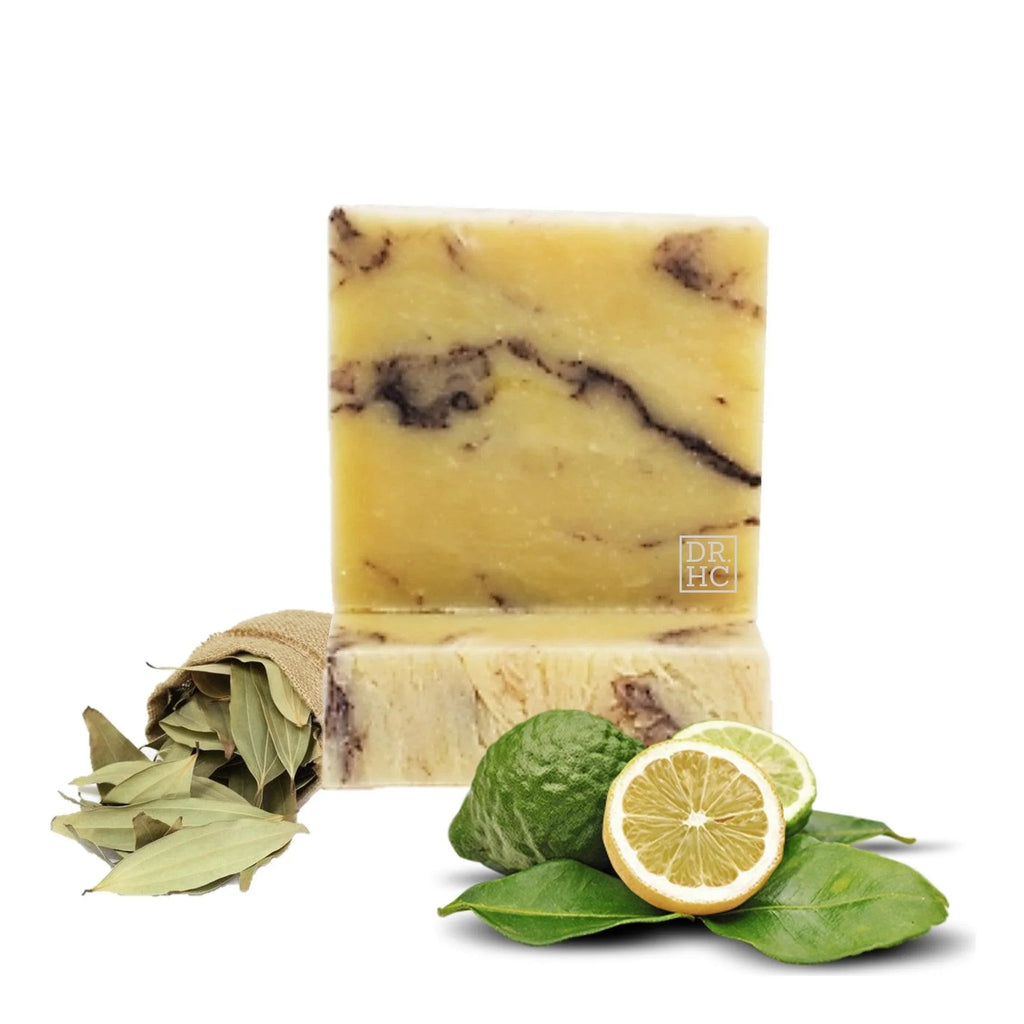 Handcrafted bergamot citrus natural bar soap for face and body cleansing against a clean background — view 3