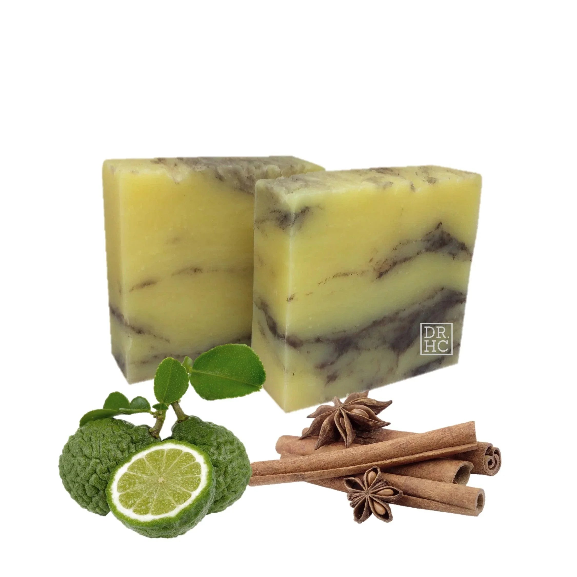 Handcrafted bergamot citrus natural bar soap for face and body cleansing against a clean background — view 4