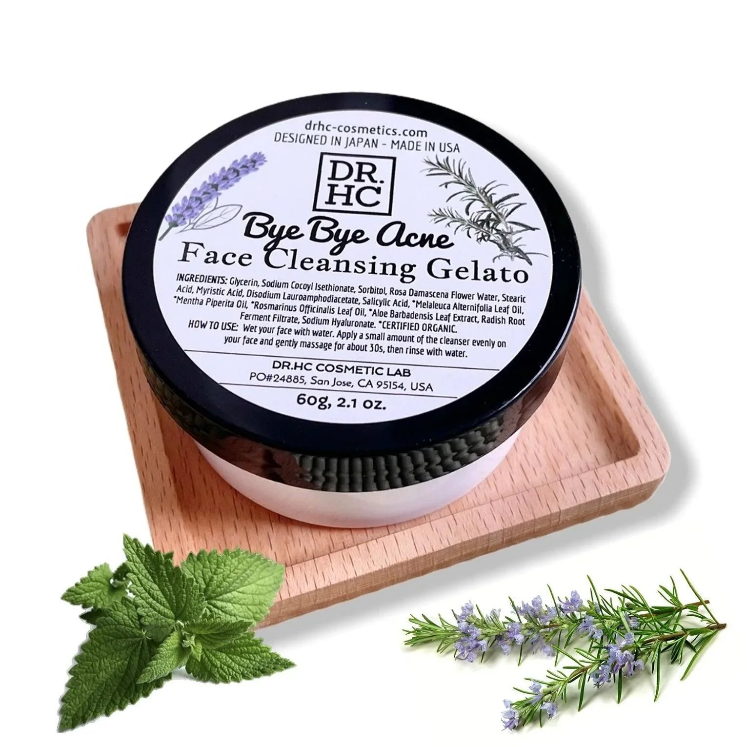 DR.HC Bye Bye Acne Cleansing Gelato face wash in a sleek container for daily skincare — view 2
