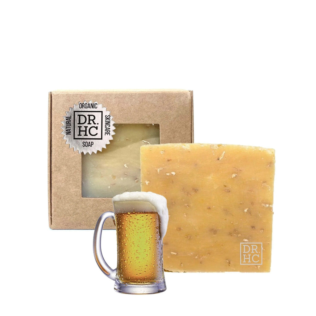 Citrus beer all-natural soap bar for exfoliating face and body with natural oats