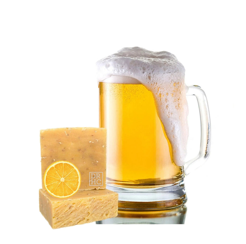 Citrus beer all-natural soap bar for exfoliating face and body with natural oats — view 5