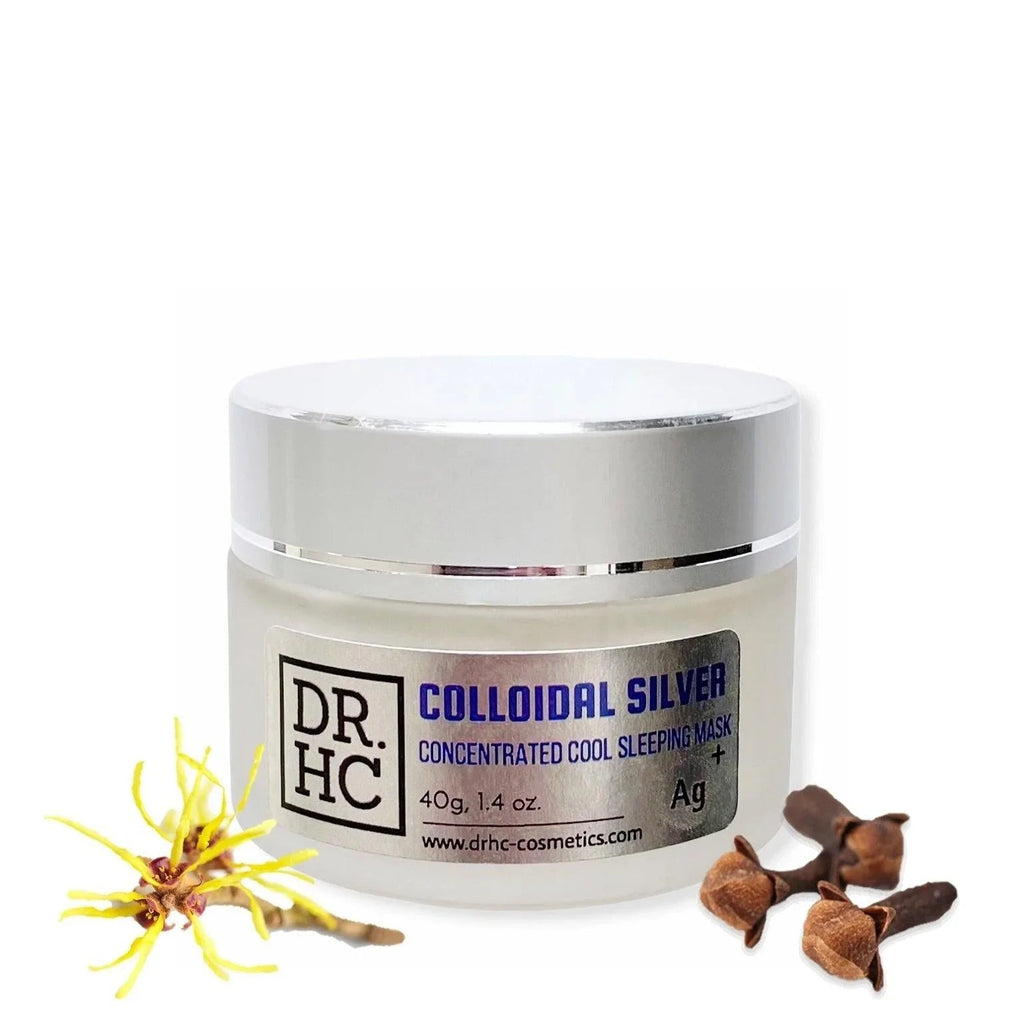 Jar of colloidal silver concentrated cool sleeping mask hydrating gel for blemish and acne relief — view 4